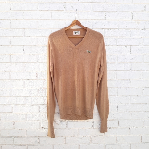 Vintage The Fox Sweater JC Penney Tan M - Picture 1 of 6